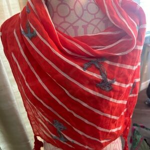 Sperry Nautical themed scarf  anchors and excellent condition